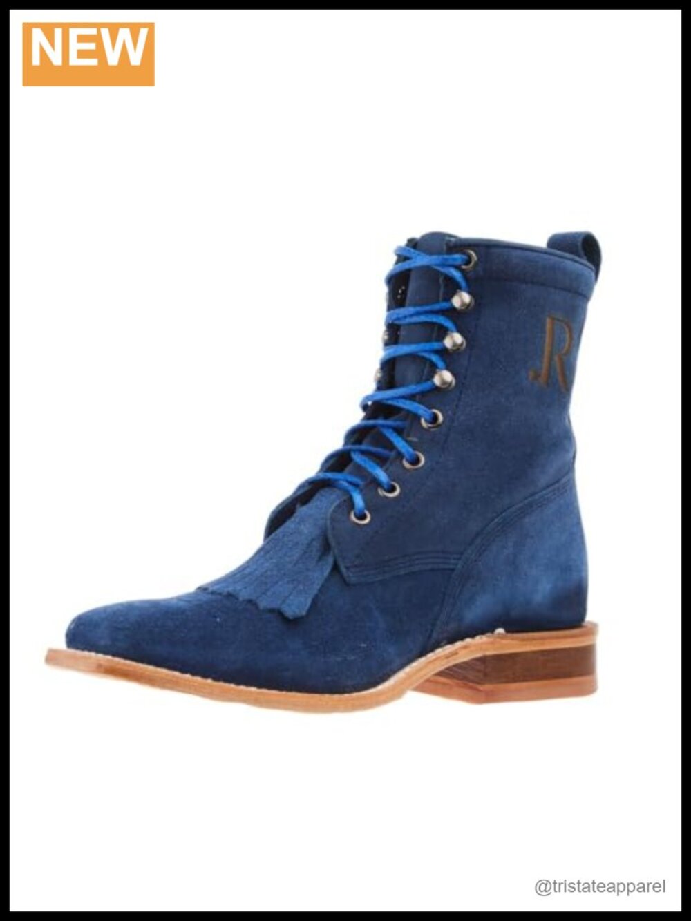 R. Watson Boots Women's Royal Blue Lacer Roughout Boot